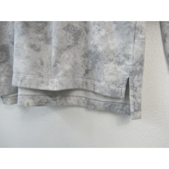Under Armour Small Rival Fleece Oversized Printed Crew White Gray Tie Dye Camo - Picture 6 of 7